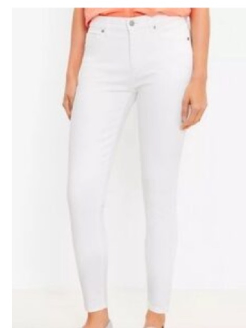 NWT LOFT Women's White STRETCH Skinny Jeans